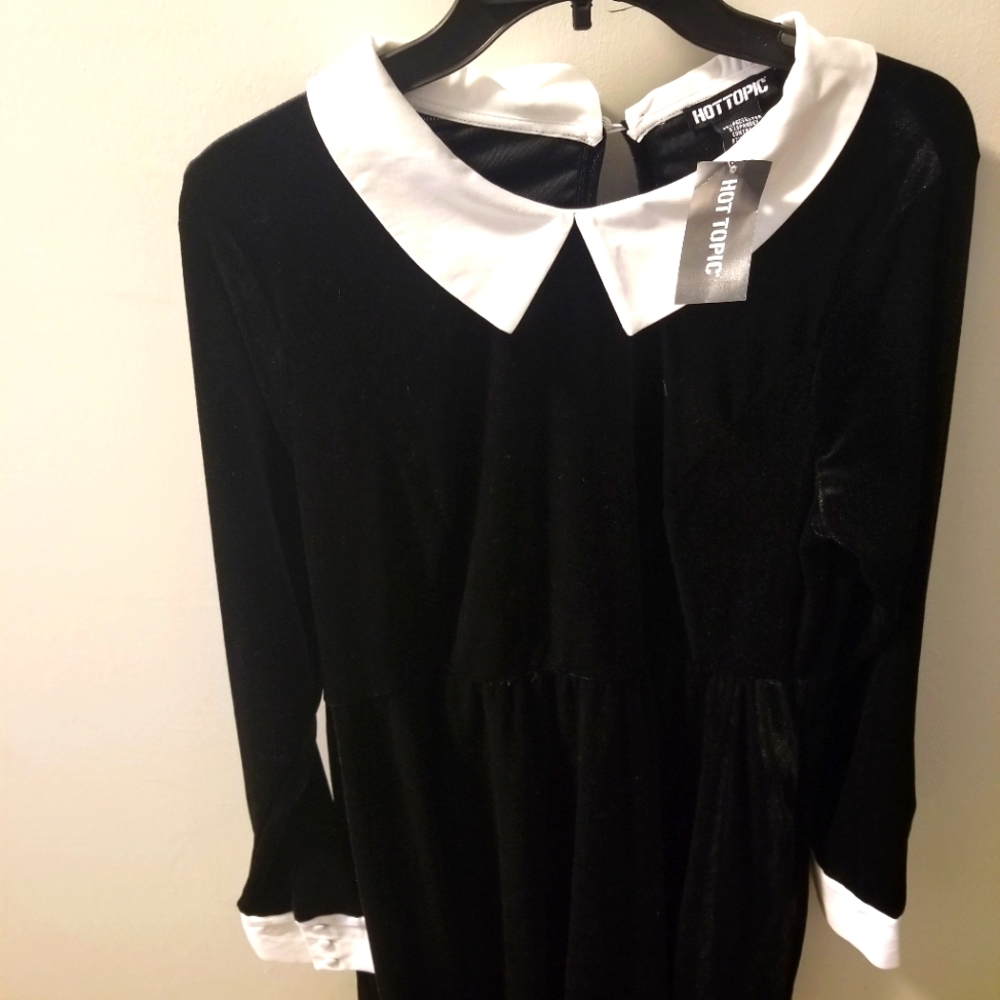 Hot Topic Gothic Dress  Black Velvet XL
